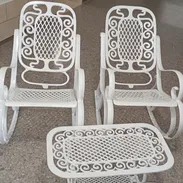 Juegos de sillones de aluminio fundido con mesa de centro - Img 50929459