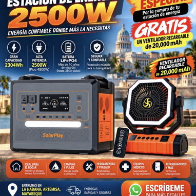 Estacion de energía Solar, Inversores, Baterias, Ventilador recargable, bicicletas eléctricas y mucho más... - 2/10