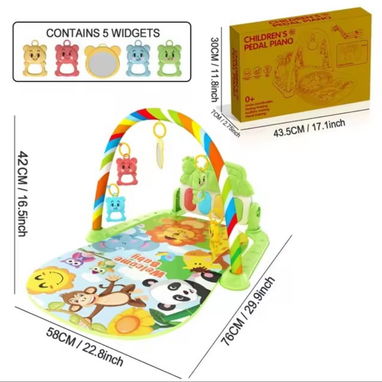 Gimnasio De Juegos Para Bebes. Incluye Manta de Juego. Piano con 3 Sonidos. Arco con 5 Accesorios colgantes. Nuevo!!! - 2/7