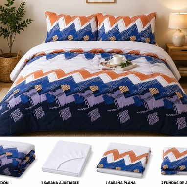 🛏️ Juego de Edredón – 5 Piezas (Tamaño Full) 💰 Precio: 40 USD - 2/8