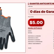 GUANTES ANTICORTE NEGRO VPT#-0138 - Img 56323187