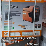 Planta eléctrica Sigma de gas y gasolina de 4000w en 1000 usd con garantía y mensajería gratis - Img 57647187