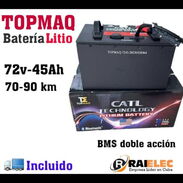 Batería TOPMAQ nueva 72V -- 45 AH cargador incluído de 5 AH - Img 45313489