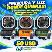 Ventilador recargable F6, 20000mAh. Función de PowerBank. Hasta 58 horas de uso por carga. Luz de 32 LED. - Img 56904003
