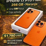 APPLE IPHONE 17 PRO MAX 256GB NARANJA NUEVO CAJA SELLADA 1 SIM FÍSICA ORIGINAL $1790 - Img 54106490
