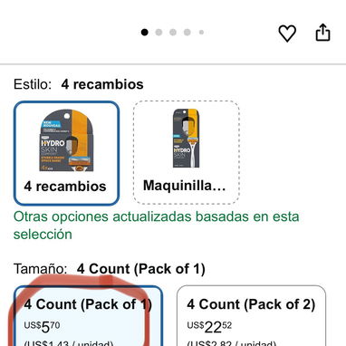 Repuesto para máquina de afeitar - 4/6