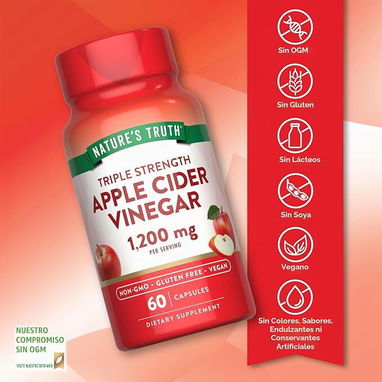 Vinagre de Sidra de Manzana 1200mg (Nature's Truth · 60 cápsulas) - 2/7
