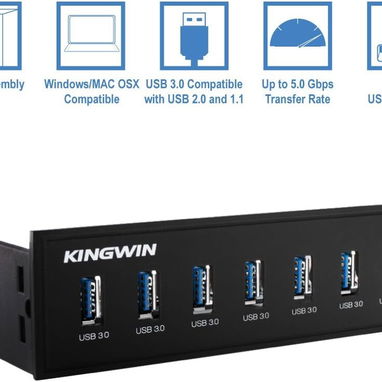 🔌Hub Interno Panel USB 3.0 KINGWIN – 7 puertos 🔌 Precio 35$ - Img 123705089