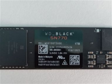 Vendo disco duro SSD NVME de 1 Tera (de 4ta generación, Western Digital SN770) - dos meses de uso - Img main-image
