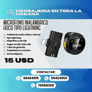 Hoco – Micrófono Inalámbrico L21 Tipo de conector: tipo Lightning Garantía: 7 Días Precio: 15$ - Img 57078368