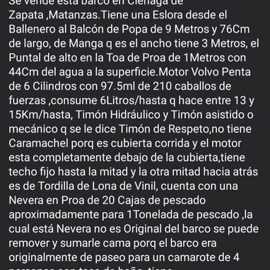 Barco en Venta en Ciénaga de Zapata, Matanzas - 5/6