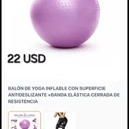 BALÓN DE YOGA INFLABLE CON SUPERFICIE ANTIDESLIZANTE + BANDA ELÁSTICA CERRADA DE RESISTENCIA* 💪🧘♀️ - Img 55127473