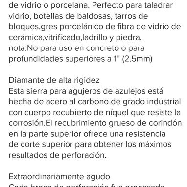 Juego de Barrenas Circulares Diamantadas para Cerámica, Mármol y Vidrio!! - Img 75306356