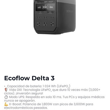 Ecoflow Delta 2/ Delta 3 Classic/ Delta 3/ Delta 3 y 2 Max , Batería Extra de Ecoflow Delta 2 y Delta 3, Inversor 4000w - Img 127525782