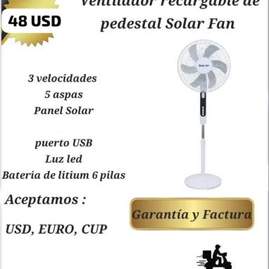 Ventiladores. De Pared, de Pedestal y Ventiladores Recargables - Img 123209381