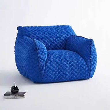 🛋️ Butaca Azul Estilo Gordo (Mueble comprimido) - 2/3
