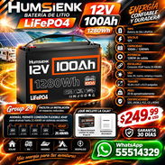 Humsienk Batería LiFePO4 12V 100Ah para sistemas solares, RV, uso marino, camping, respaldo de energía. Nueva en su caja - Img 57692176