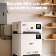 Estación de 6kw 110 / 220v   14.3kwh de respaldo  3250   usd con  🚘 - Img 54619196