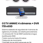 CCTV ANNKE 4 cámaras+ DVR 1TB eSSD. Nuevas a estrenar - Img 49080108