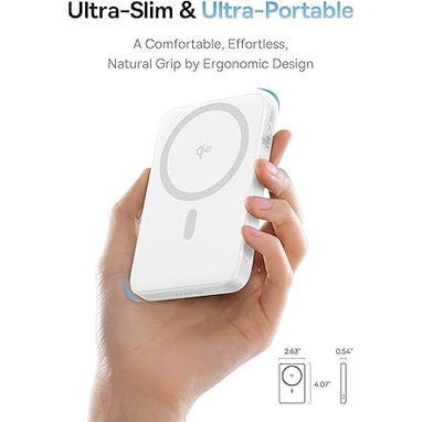 🔋📱 POWER BANK MAGNÉTICO BASEUS 5000mAh 15W ⚡ CARGA INALÁMBRICA + SOPORTE 💥 Envío + Garantía - Img 117592402