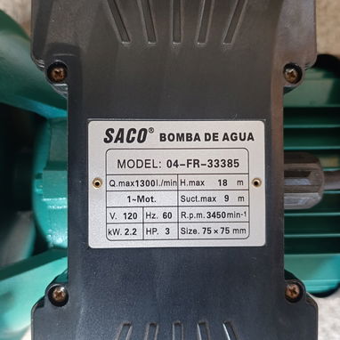Bomba de agua centrífuga 3 HP - 2/2