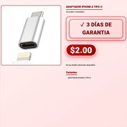 ADAPTADOR IPHONE A TIPO-C . - Img 57891568