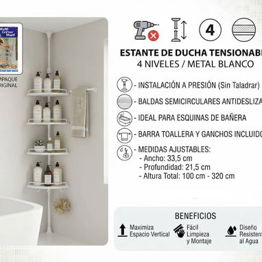 Esquinero para baño cuatro niveles - 2/2