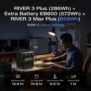 Ecoflow River 3 Max Plus con batería extra EB600 Estación de energía portátil - 2/5