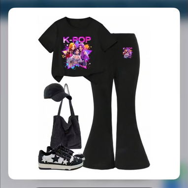 conjunto de dos piezas con temática kpop - 4/5