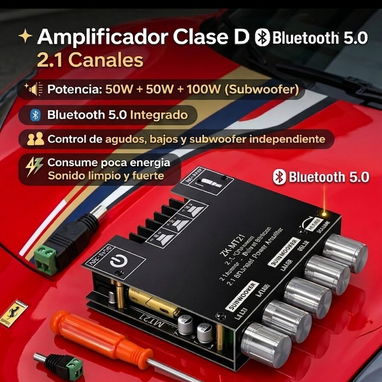 SISTEMA D' AUDIO AMPLIFICADO CON BLUETOOTH INTEGRADO 5.2 CLASE D NUEVOS PARA MEJORAR GRANDEMENTE TODO SU AUDIO🔊‼️🔊 - Img 124515705