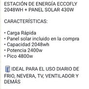Estación de energía Eccofly 2048 w+ panel Solar 430 - Img 56987677