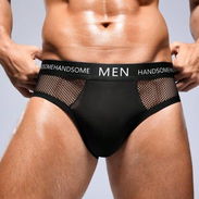 ✨ Ropa Interior Sexy Masculina ✨ Bóxer de malla negra con banda elástica "MEN". Diseño moderno, cómodo y sensual. 🖤 - Img 57024439