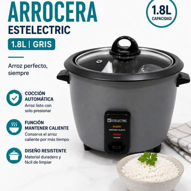🔥 ¡OLVÍDATE DEL ARROZ PEGADO Y DE ESTAR VIGILANDO LA COCINA! 🔥  Tenemos ollas arroceras Estelectro en diferentes capac - 4/4