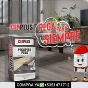 Cemento Cola Pega Piso Plus Gris de 20kg - Img 56615266