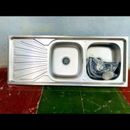 Fregaderos dobles con su escurridor y herrajes - Img 55623920
