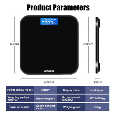 Báscula inteligente para peso corporal, báscula de baño digital con indicación de temperatura, diseño de esquina, báscul - Img 113462228