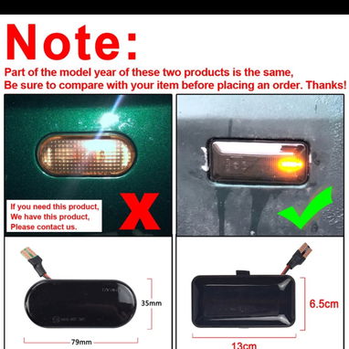 Joyitas intermitentes laterales de VW Jetta, golf, mk2, Passat B3, sest Toledo otros modelos. Luz led dinámica q corre - Img 74528186
