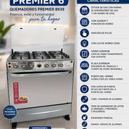 Cocina de gas con horno 6 quemadores Premier - Img 56435343