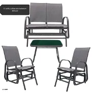 Juego de sofá y sillas balanceantes con mesita original - Img 45734173