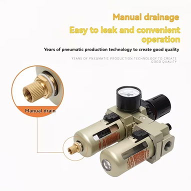 Filtro Profesional de Aire/Separador de Aceite-Agua con válvula de drenaje automático Para compresores!! - Img 120726228