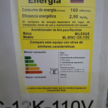 Split Milexus 110V 1 tonelada ⚫️* - 2/4