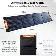 PANEL SOLARES PLEGABLE PORTATIL DE 180WAT PARA TODAS LA ESTACION ENERGETICA - Img 57738661