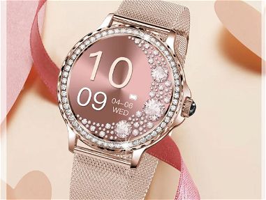 Smartwatch para elegante para mujer Dorado con manilla metalica - Img main-image