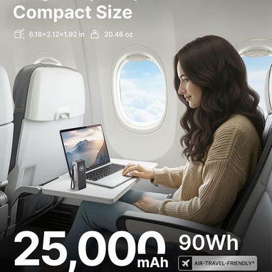 Cargador portátil Ecoflow Rapid de 25000 mAh con 170w de potencia para teléfonos y laptops - 6/8