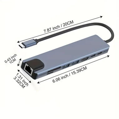 📞53884600.🎇8 En 1 USB C HUB Puertos: 🎇 Mensajería disponible.🚴 - Img 119716120