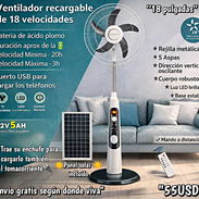 🌟Ventilador recargable de 18 pulgadas con panel solar (+ detalles en la foto) ⬇️ - Img 54441382