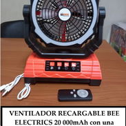 IDEAL PARA ESTOS APAGONES. VENTILADOR RECARGABLE BEE ELECTRICS 20,000 mAh, CON UNA DURACIÓN DE 11H EN SU MÁXIMO NIVEL - Img 54978656
