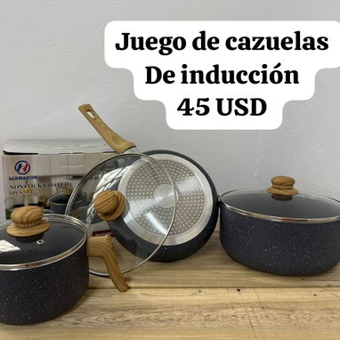 Olla de presión y juego de cazuelas de inducción - Img 121227381