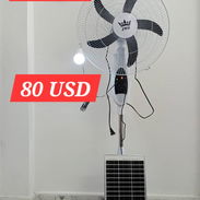 ‼️*Ventilador Recargable de Pedestal Marca JMD* 👉*CON PANEL SOLAR* 💠9 Velocidades 💠Incluye Panel Solar y Un Bombill - Img 55795799