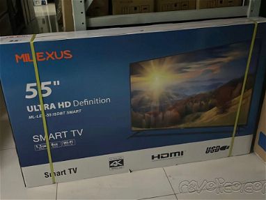 Televisor de 55 pulgadas Milexu smart tv nuevo en caja con garantía y domicilio incluido no dude en llamar será bien ate - Img main-image-45719369